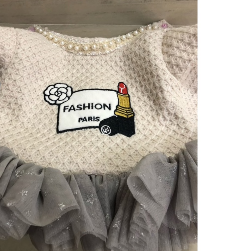 Chewnel COCO tweed Camellia flower dog dress - Picture 8 of 8